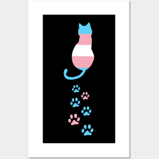 Transgender Pride Cat Gift Support Trans Community Posters and Art